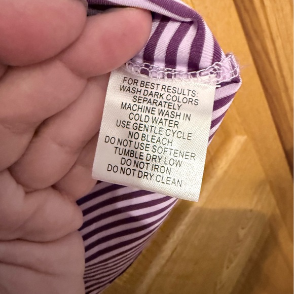 Masters Performance Tech Indigo on Purple Stripe Polo - Picture 4 of 5